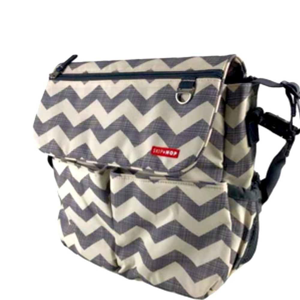 Skip Hop Dash Signature‎ Messenger Diaper Bag Chevron Baby Toddler Kids Travel